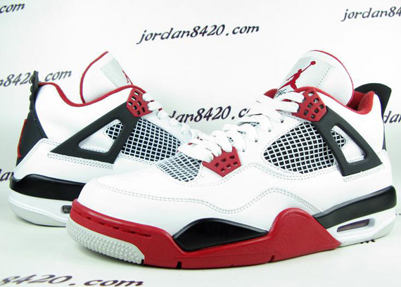 Air Jordan Iv White Varsity Red Black New Photos 4