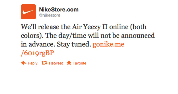Air Yeezy 2 Nikestore Release