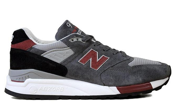 New Balance 998 Made In Usa Grey Black Red 2