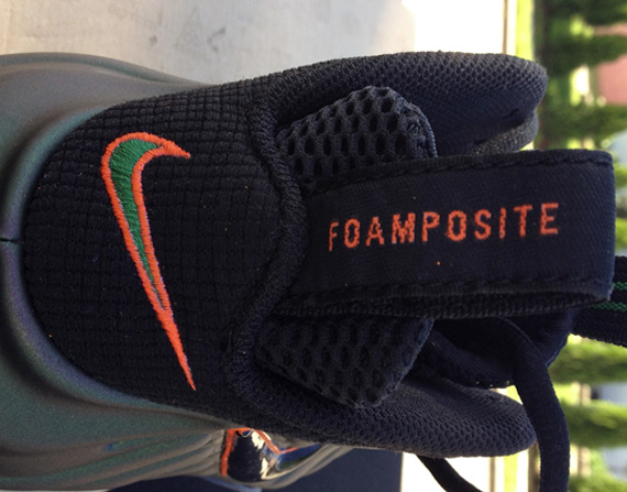 Nike Air Foamposite Pro "Miami Hurricanes" Customs By Jason Negron