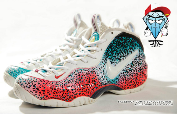 nike air foamposite pro miami night customs