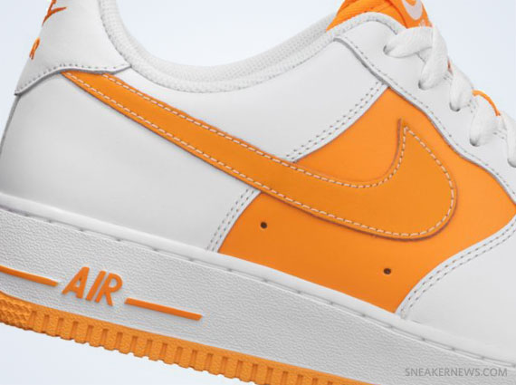 nike Air air force 1 low white vivid orange