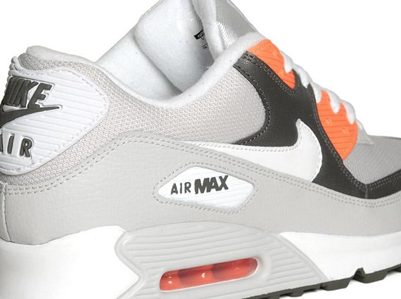 Nike Air Max 90 - Neutral Grey - Midnight Fog - Total Orange