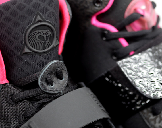 Nike Air Yeezy "Black/Pink" vs. "Black/Solar Red" -