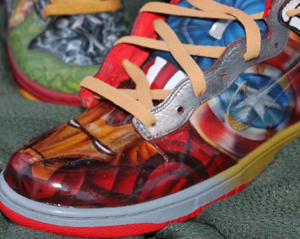nike-dunk-high-what-the-vengers-custom-by-expression-airbrush-01 Nike Dunk High What The Vengers Custom By Expression Airbrush 01