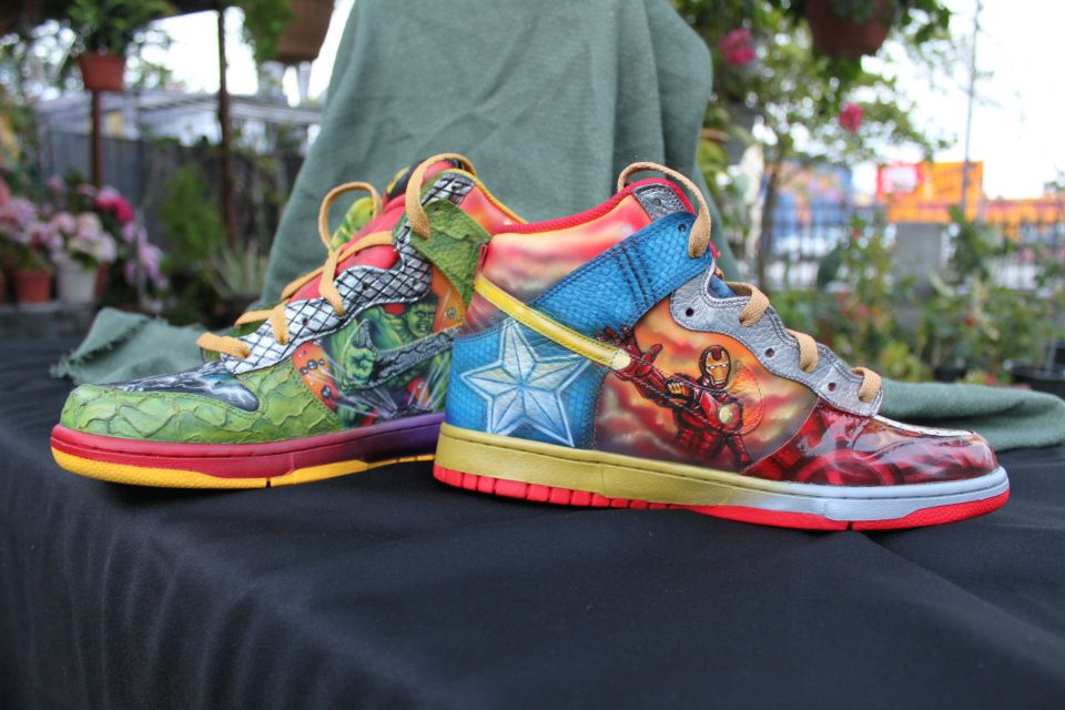 nike-dunk-high-what-the-vengers-custom-by-expression-airbrush-02 Nike Dunk High What The Vengers Custom By Expression Airbrush 02