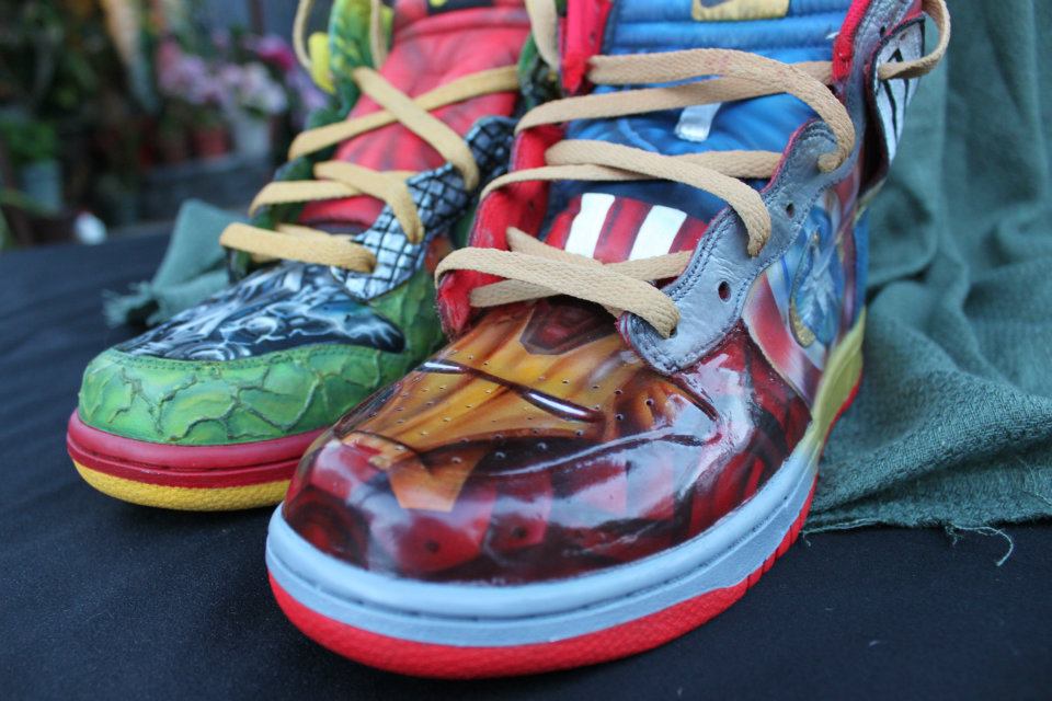 nike-dunk-high-what-the-vengers-custom-by-expression-airbrush-09 Nike Dunk High What The Vengers Custom By Expression Airbrush 09