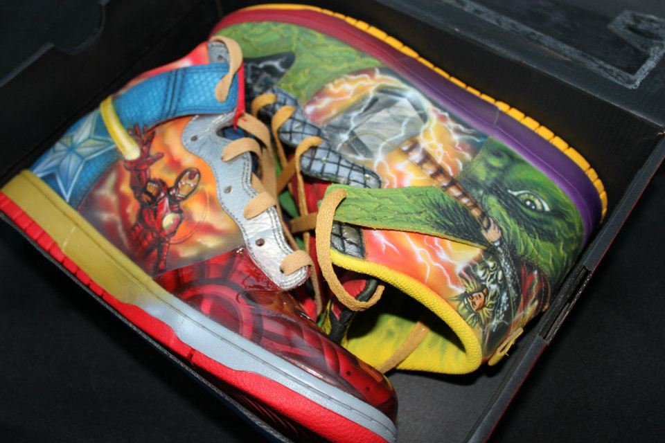 nike-dunk-high-what-the-vengers-custom-by-expression-airbrush-16 Nike Dunk High What The Vengers Custom By Expression Airbrush 16