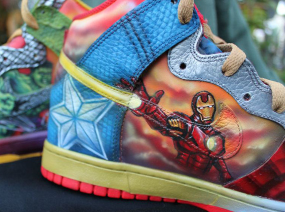Nike Dunk High “What The Vengers” Customs By Expression Airbrush