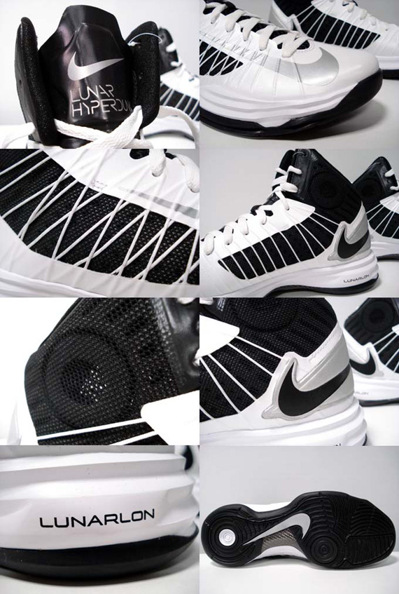 Nike Lunar Hyperdunk White Black Silver 6