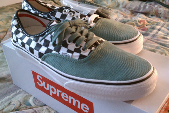 Supreme x Vans Authentic - Checkered Corduroy Pack - SneakerNews.com