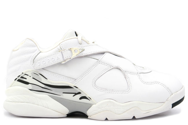 White Chrome Air Jordan Viii