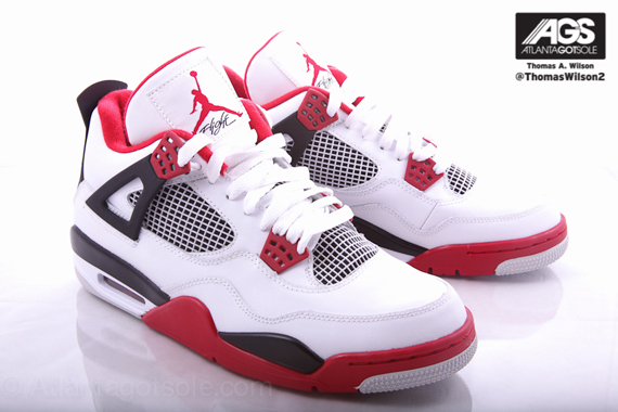 White Red Air White jordan Iv 2