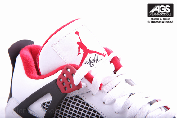 White Red Air Jordan Iv 4