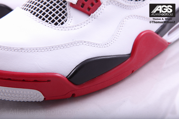 White Red Air Jordan Iv 5