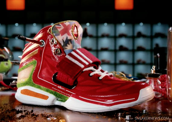 Adidas All In Olympic 2012 Red Shoe Customizations