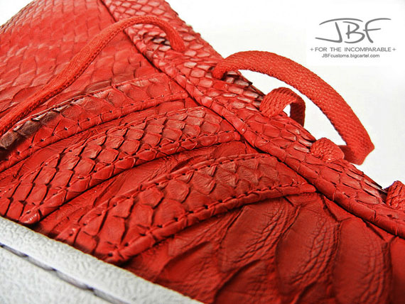 adidas Pro Model High "Red Python" Customs By JBF