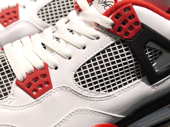 Air Jordan Iv White Varsity Red Black Detailed Images 4