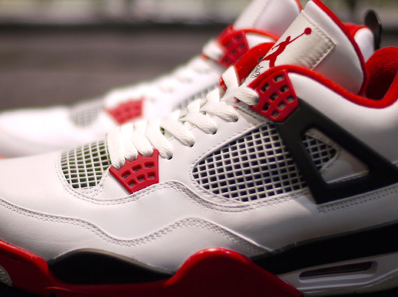 Air Jordan Iv White Varsity Red Black Detailed Images 7