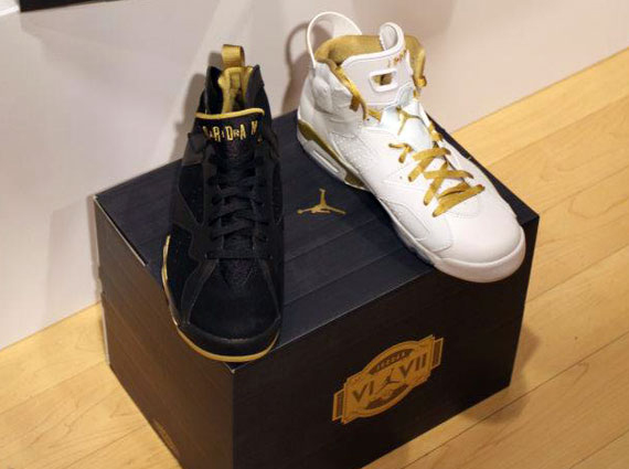 gold jordan shoe box