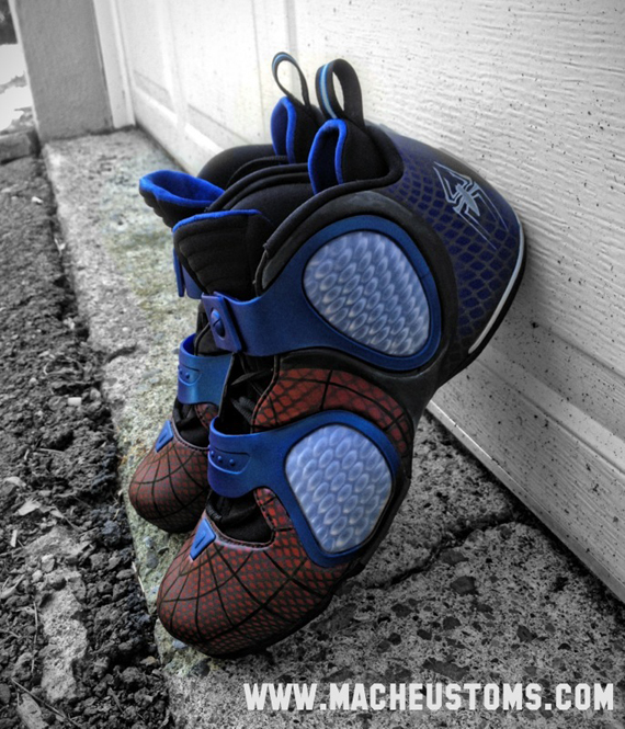 nike air flightposite iii spiderman customs 7