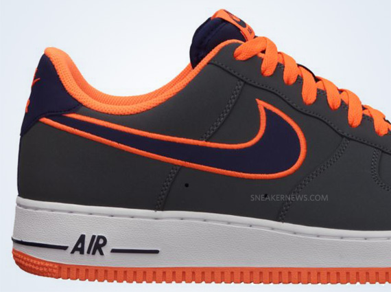 Nike air force shop 1 grey and orange