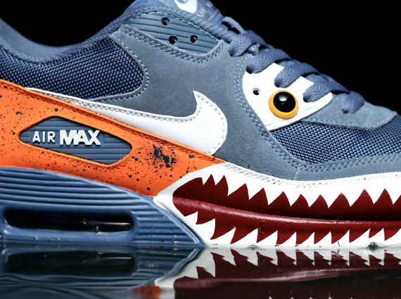 waar dan ook werkzaamheid Arctic Nike Air Max 90 "Piranha" Customs By Emilio Zuniga - SneakerNews.com