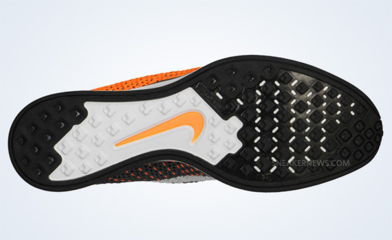 Nike Flyknit Racer Total Orange White Dark Grey 3