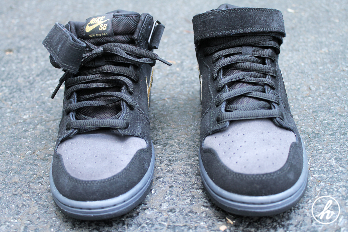Nike Sb Dunk Mid Dark Obsidian Metallic Gold 3