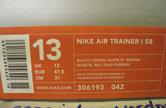 Paurl Brown Nike Air Trainer 1 2003