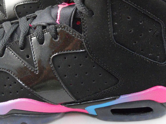 Air Jordan 6 GS – Black – Pink Flash – Marina Blue