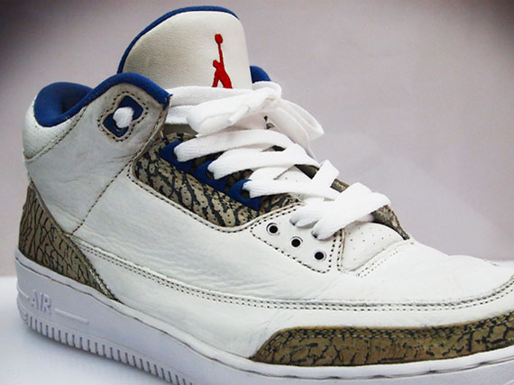 Air Jordan III “True Blue” x Air Force 1 Sole Swap