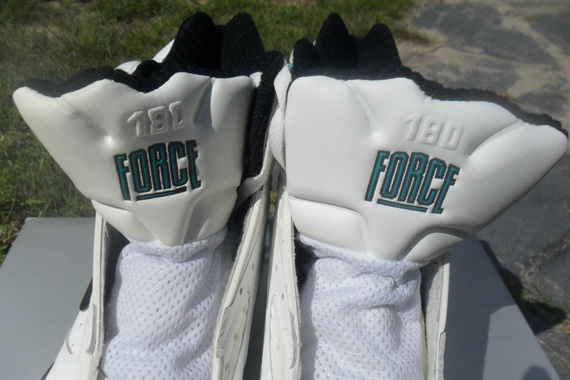 Nike Air Force 180 High White Black Blue Emerald 10