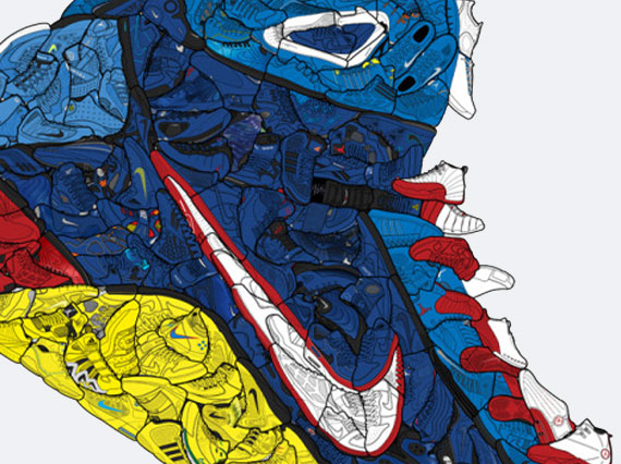 Nike Hyperdunk Sneaker Collage