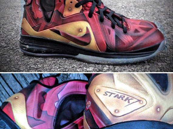 Nike LeBron 9 Elite "Tony Stark" Customs by Mache