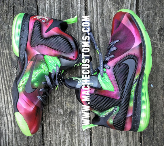 nike vapor lebron 9 spawn customs by mache 2