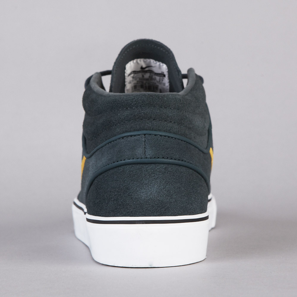 Nike Zoom Stefan Janoski Mid Seaweed Dark Gold Leaf White 4
