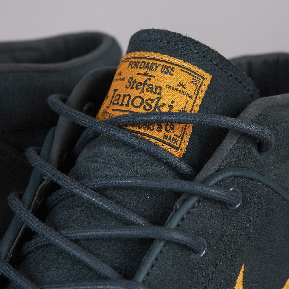 Nike Zoom Stefan Janoski Mid Seaweed Dark Gold Leaf White 6