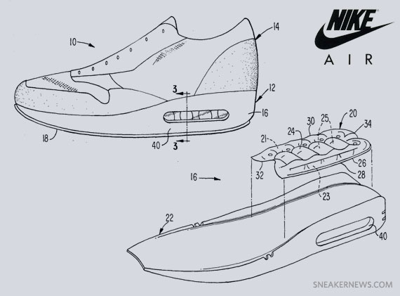 Original Nike Air Bag Patent Drawings - SneakerNews.com