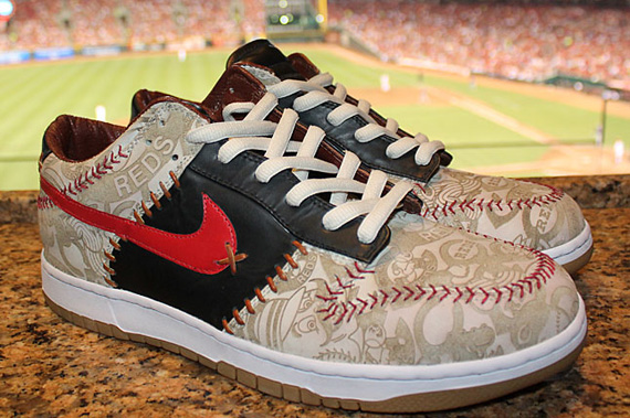 Nike Dunk Low Cincinnati Reds Customs By PMK 