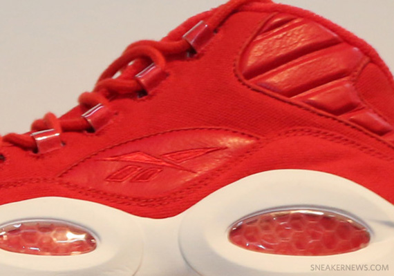 Reebok Question Mid – Red Leather/Canvas