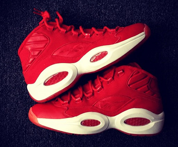 Reebok Question Red Gum Leather Canvas Sample