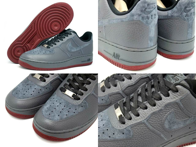 Air Force 1 Low Vt Grey Red Suede Swoosh