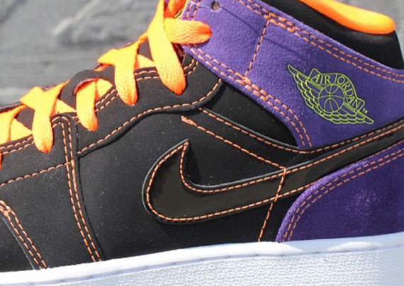 Air Jordan 1 Phat GS – Black – Purple – Orange – Green