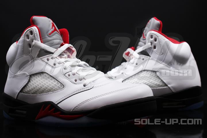 air-jordan-5-retro-white-black-fire-red-3 Air Jordan 5 Retro White Black Fire Red 3