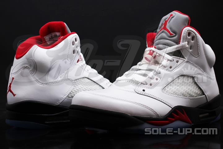 air-jordan-5-retro-white-black-fire-red-5 Air Jordan 5 Retro White Black Fire Red 5