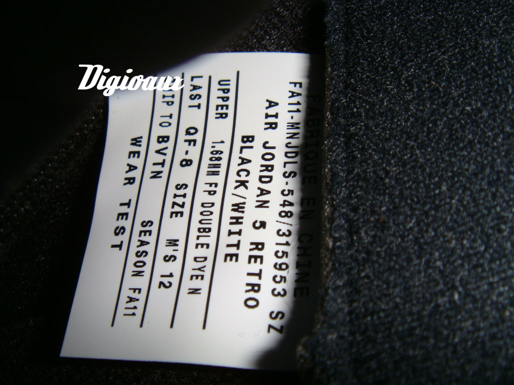 Air Jordan V Black Ice Unreleased Sample 02