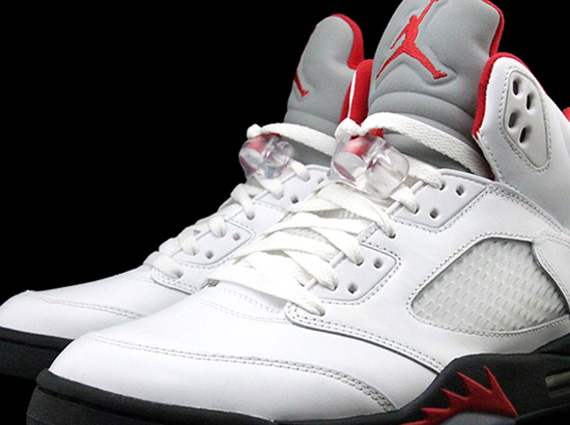 Air Jordan V - White - Black - Red