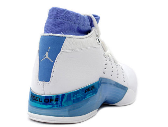 Air Jordan Xvii Low White University Blue Black Chrome