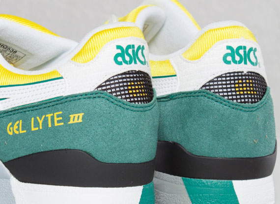 asics gel lyte iii white green yellow